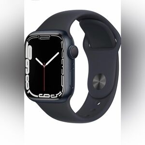 Apple Watch Series 7 (GPS, 41mm) Midnight Aluminum Case with Midnight Sport Band